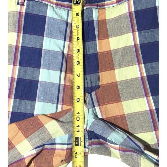 CREMIEUX Mens Bermuda Shorts Reversible Madras / Blue Chambray - Picture 15 of 16